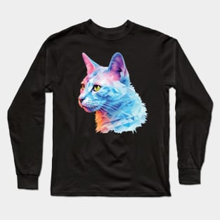 Holographic Cat Long Sleeve T-Shirt